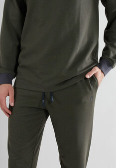 Tom Tailor Heren Pyjama Donker Groen 71450-6570-338 | 31423
