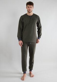 Tom Tailor Heren Pyjama Donker Groen 71450-6570-338 | 31423