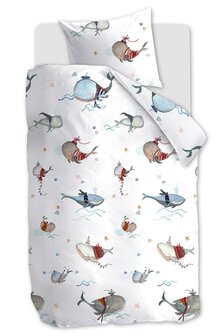 Beddinghouse Kids Dekbedovertrek Whaletastic Blue | 31482