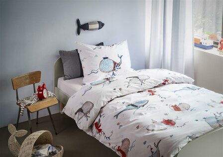 Beddinghouse Kids Dekbedovertrek Whaletastic Blue | 31482