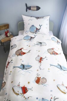 Beddinghouse Kids Dekbedovertrek Whaletastic Blue | 31482