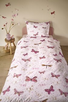 Beddinghouse Kids Dekbedovertrek Butterfly Away Pink | 31483