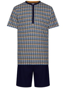 Pastunette For Men Heren Shortama Dark Blue 132251-518-1-520 | 31567