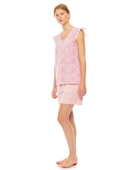 Pink Label Dames Shortama Leopard Rose S1462 | 31586