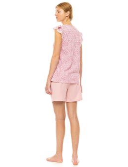 Pink Label Dames Shortama Leopard Rose S1462 | 31586