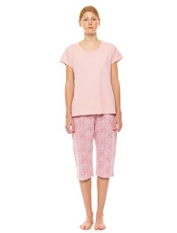 Pink Label Dames Pyjama Leopard Rose S1456 | 31587