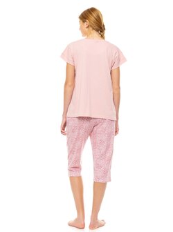 Pink Label Dames Pyjama Leopard Rose S1456 | 31587