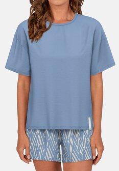 Tom Tailor Dames Shortama Blauw 60291-6085-625 | 31607
