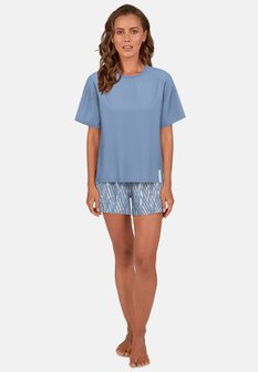 Tom Tailor Dames Shortama Blauw 60291-6085-625 | 31607