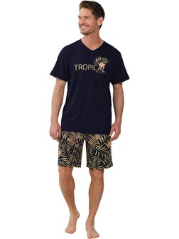Pastunette For Men Heren Shortama Dark Blue 132251-524-1-520 | 31655
