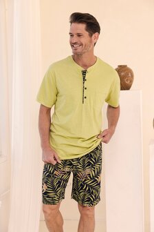 Pastunette For Men Heren Shortama Light Green 132251-524-3-700 | 31656