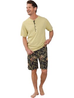 Pastunette For Men Heren Shortama Light Green 132251-524-3-700 | 31656