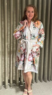 Vandyck Dames Badjas Fleur Cream Tan BAGE25102 | 31404