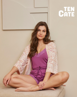 Ten Cate Pyjama V-Neck Lace Purple Orchid 60464 - 2216 | 31672