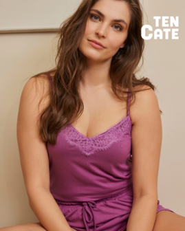 Ten Cate Pyjama V-Neck Lace Purple Orchid 60464 - 2216 | 31672
