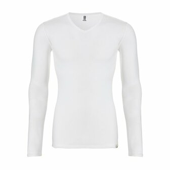 Ten Cate Men Thermo Long Sleeve V-Neck Snow White 30246-015 | 18228
