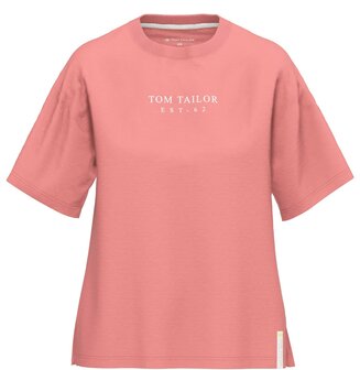 Tom Tailor Dames Shirt Zalmroze 64173-6095-420 | 31394