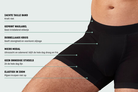 Ten Cate Men Super Soft Classic Shorts Black 60577-090 | 31841