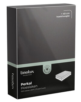 Linolux Perkal Katoen Hoeslaken Anthracite | 31749-31750-31751