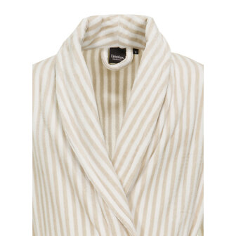 Linolux Badjas Velours Fiore Stripe Beige BJ226-BEI | 31717