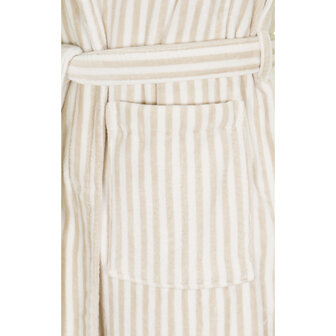 Linolux Badjas Velours Fiore Stripe Beige BJ226-BEI | 31717