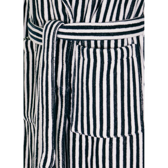 Linolux Badjas Velours Fiore Stripe Navy BJ226-NAV | 31716