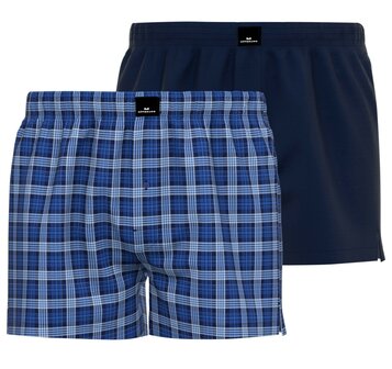 G&ouml;tzburg Heren Woven Boxer 2-Pack Blauw 742597-5100-624 | 32009