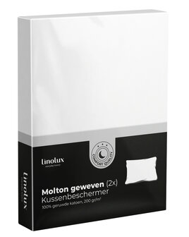Linolux Molton Kussenbeschermer 200gr 2-Pack KBLNX200 | 20180
