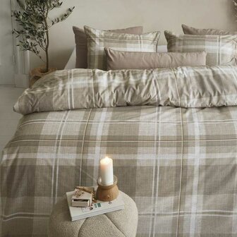 Rivi&egrave;ra Maison Dekbedovertrek Tartan Check Sand 32345