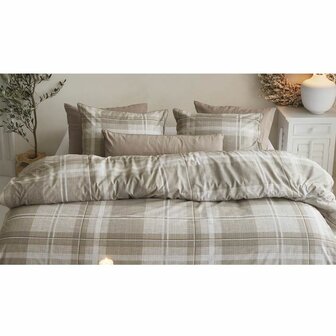 Rivi&egrave;ra Maison Dekbedovertrek Tartan Check Sand 32345