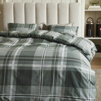 Rivi&egrave;ra Maison Dekbedovertrek Tartan Check Green 32344