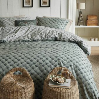 Rivi&egrave;ra Maison Dekbedovertrek Wool Green 32326