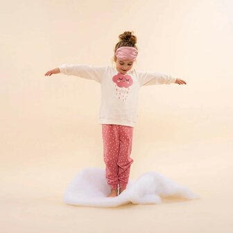 Charlie Choe Meisjes Velours Pyjama Offwhite O57010-41 | 32316