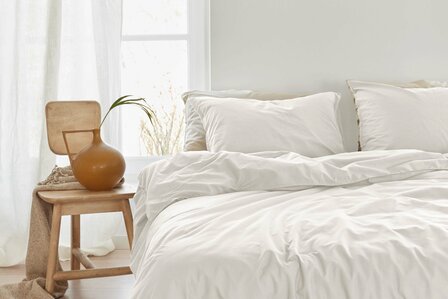 Linolux Dekbedovertrek Washed Cotton White 32385