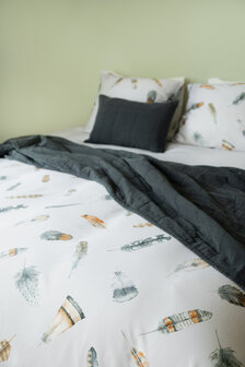 Linolux Dekbedovertrek Feathers Grey DBSLNX3715 | 32414