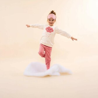 Charlie Choe Meisjes Velours Pyjama Offwhite O57010-41 | 32316