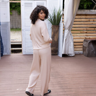 Like It! Dames Lounge Shirt Stone 6189470-582 | 32243