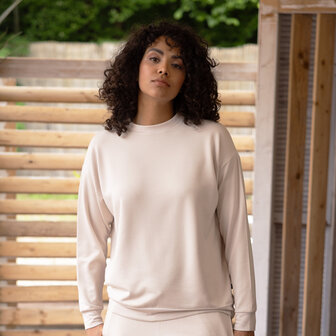 Like It! Dames Lounge Shirt Stone 6188470-582 | 32246