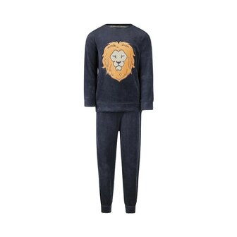 Charlie Choe Jongens Velours Pyjama Navy O57057-42 | 32315