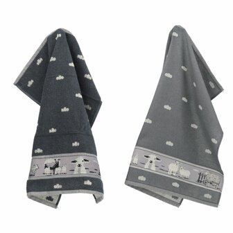 Bunzlau Castle Theedoek Sheep Anthracite 6415 | 32437