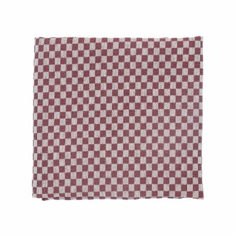 Bunzlau Castle Theedoek Small Check Burgundy 6421| 32439