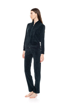 Pink Label Dames Velours Huispak Black WN-1000 | 32422