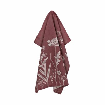 Bunzlau Castle Theedoek Wild Flowers Burgundy 6423 | 32440