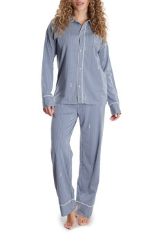 Tom Tailor Dames Doorknoop Pyjama Blauw 60362-6061-623 | 32425