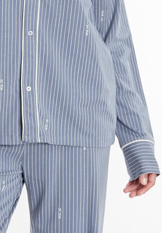 Tom Tailor Dames Doorknoop Pyjama Blauw 60362-6061-623 | 32425