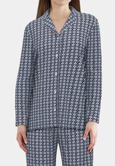 G&ouml;tzburg Dames Doorknoop Pyjama Blauw 250259-4009-625 | 32427