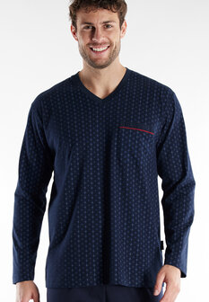 G&ouml;tzburg Heren Pyjama Donkerblauw 452340-4065-636 | 32436