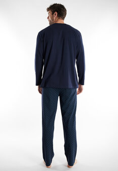 G&ouml;tzburg Heren Pyjama Donkerblauw 452328-4009-635 | 32204