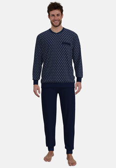 G&ouml;tzburg Heren Pyjama Donkerblauw 452330-4009-665 | 32198