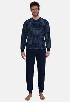 G&ouml;tzburg Heren Pyjama Donkerblauw 452327-4009-635 | 32199
